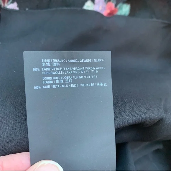 Saint Laurent Lavallière Floral Mini Dress Black NWT Size 38 - Picture 7 of 7